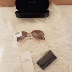New in Case Coach aviator Sunglasses